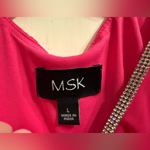 MSK Vibrant Pink Asymmetrical Dress - Picture 4 of 7